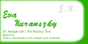 eva muranszky business card